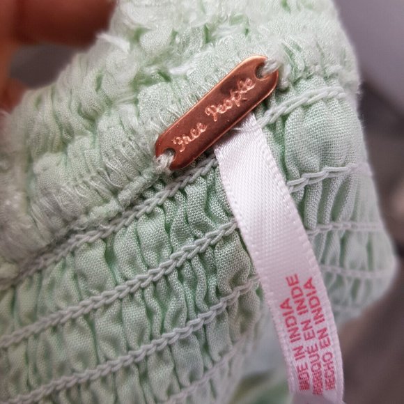 Free People Yara Maxi Dress XS UK 6 Mint Green Wedding Boho Ruffle Event BN - Picture 9 of 16